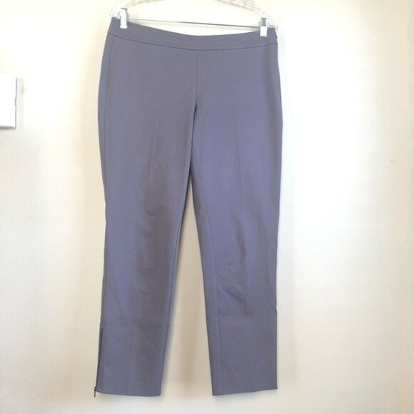 Eileen Fisher Gray Ankle Zipper Pants Size Small - Picture 3 of 9